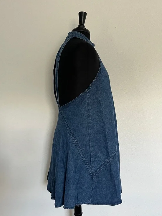Free People Denim Halter Swing Dress - Picture 4 of 16